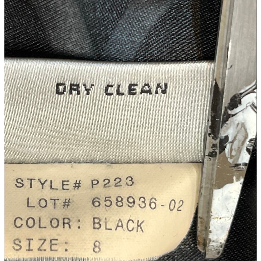 Preston & York Y2K Wool Cashmere Coat Women’s Sz 8 Black Gold Button Tailored - Picture 8 of 9